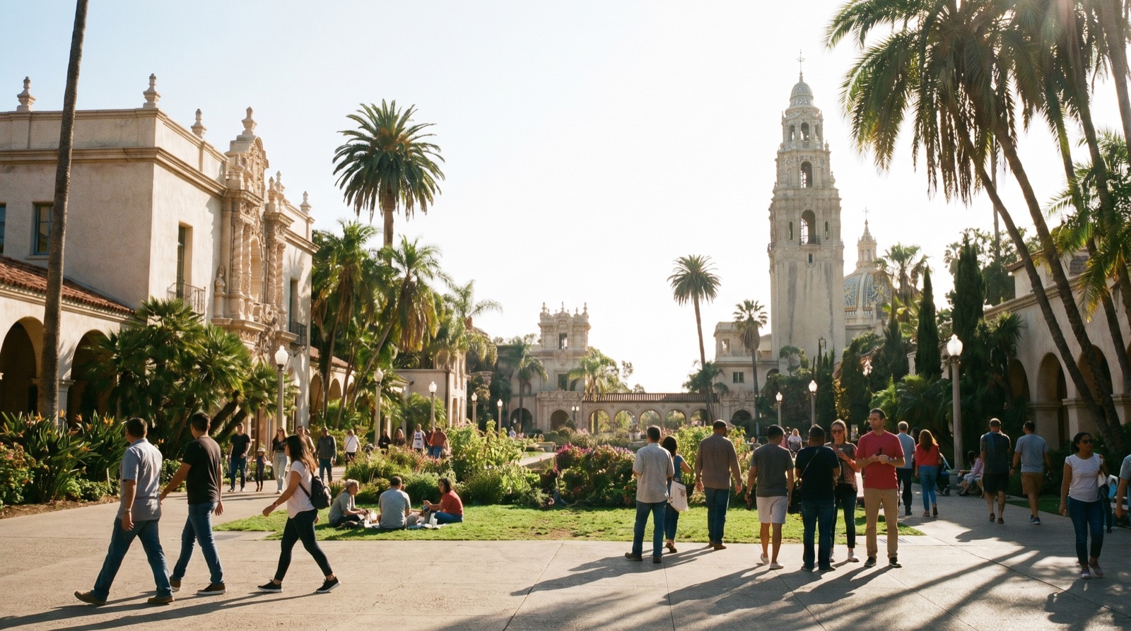 Editorial photograph of Balboa Park in San Diego