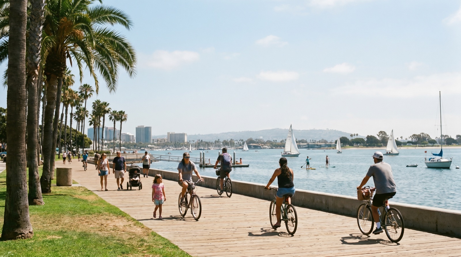Editorial photograph of Mission Bay in San Diego