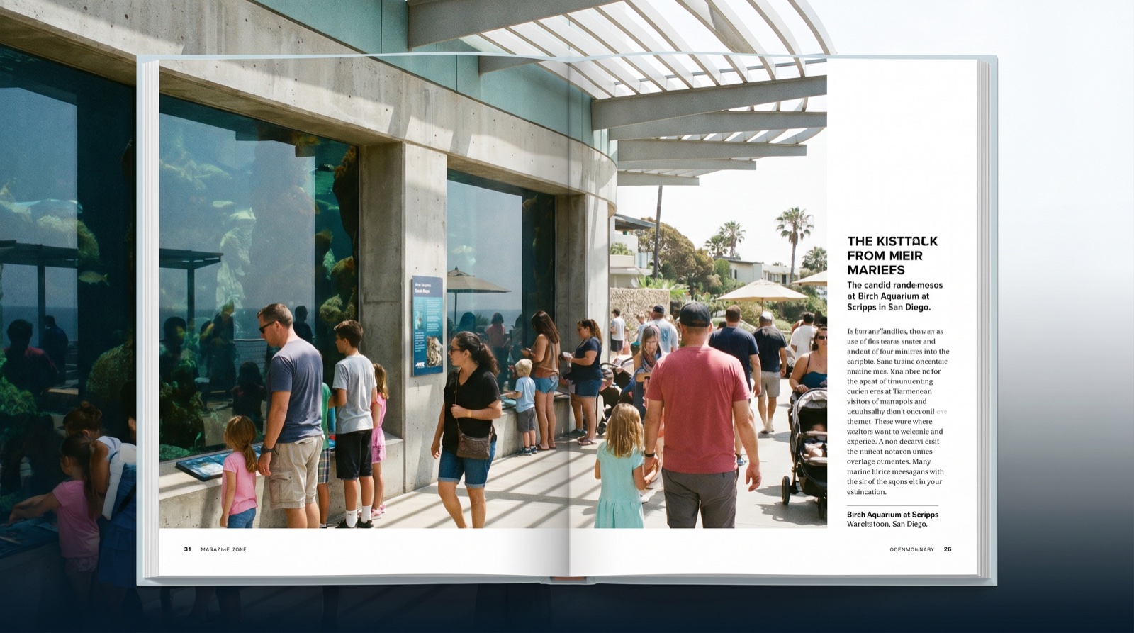 Editorial photograph of Birch Aquarium at Scripps in San Diego