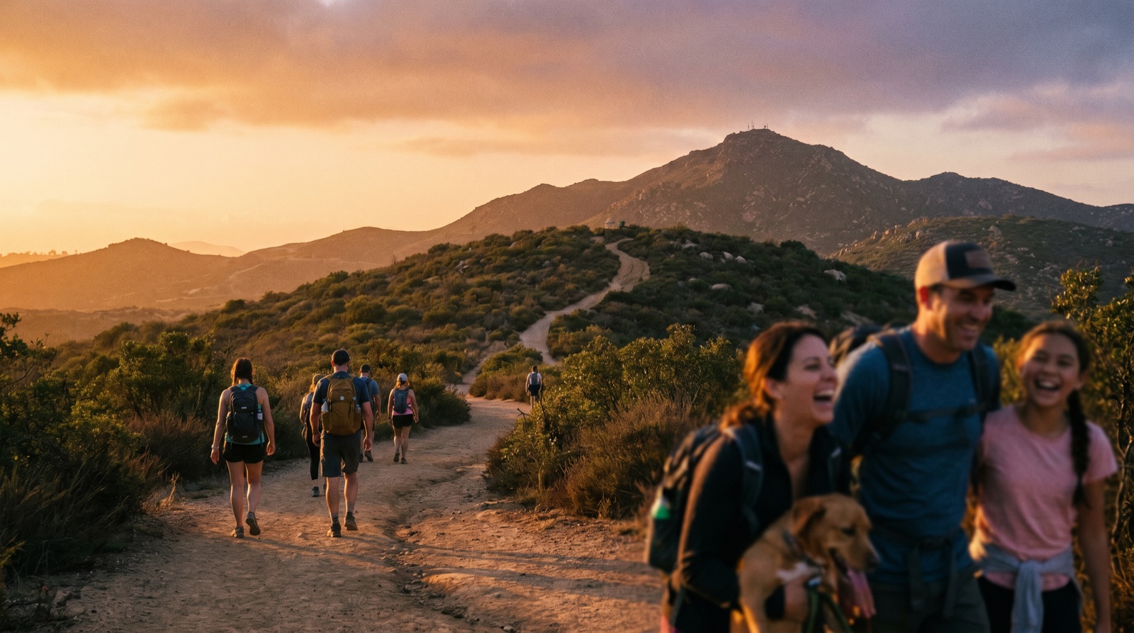 Editorial photograph of Mission Trails Regional Park in San Diego
