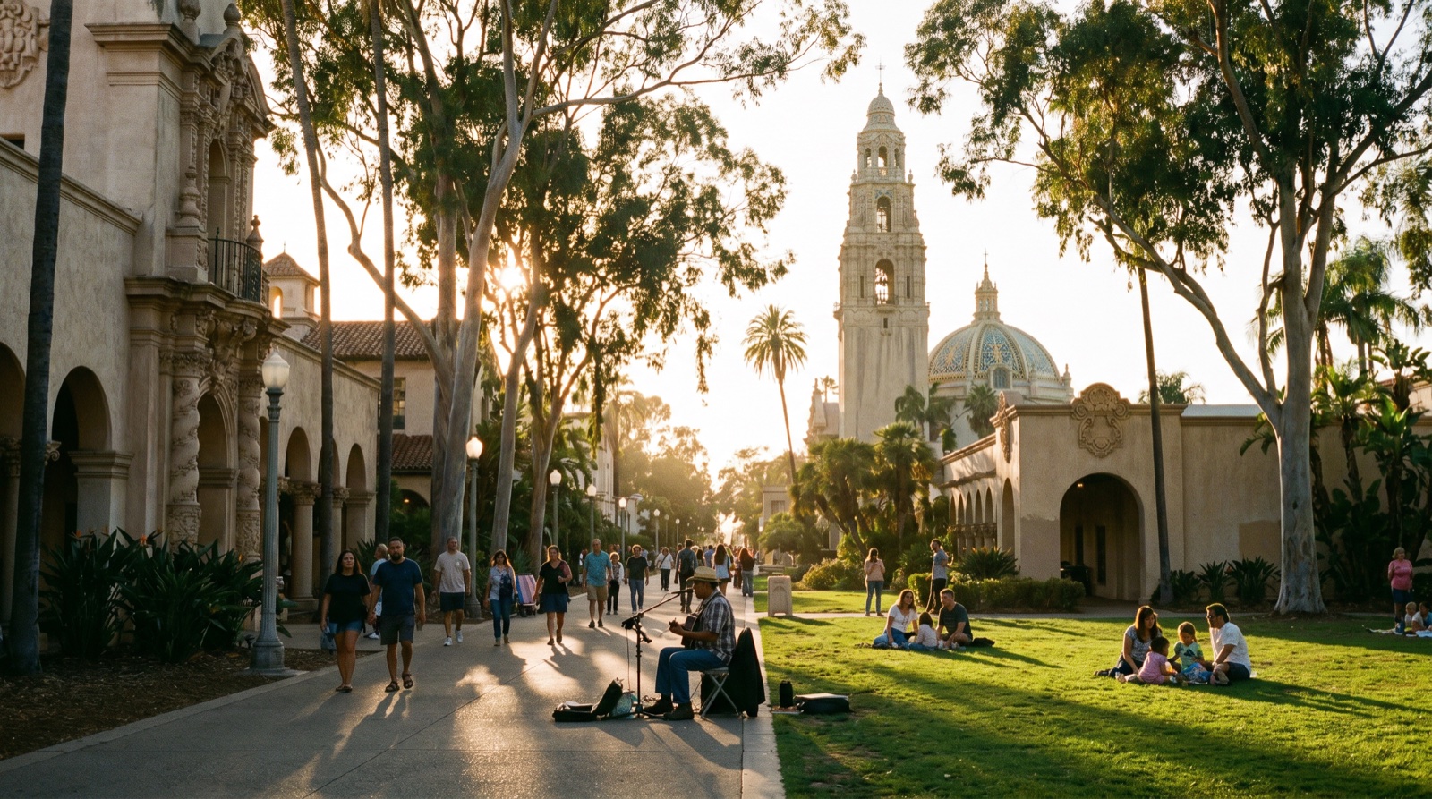 Editorial photograph of Balboa Park in San Diego