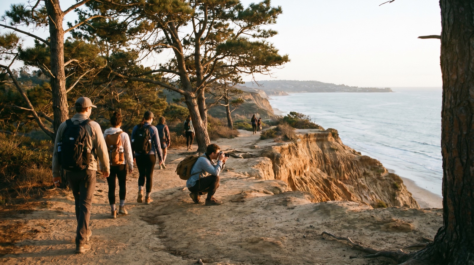 Editorial photograph of Torrey Pines State Natural Reserve in San Diego