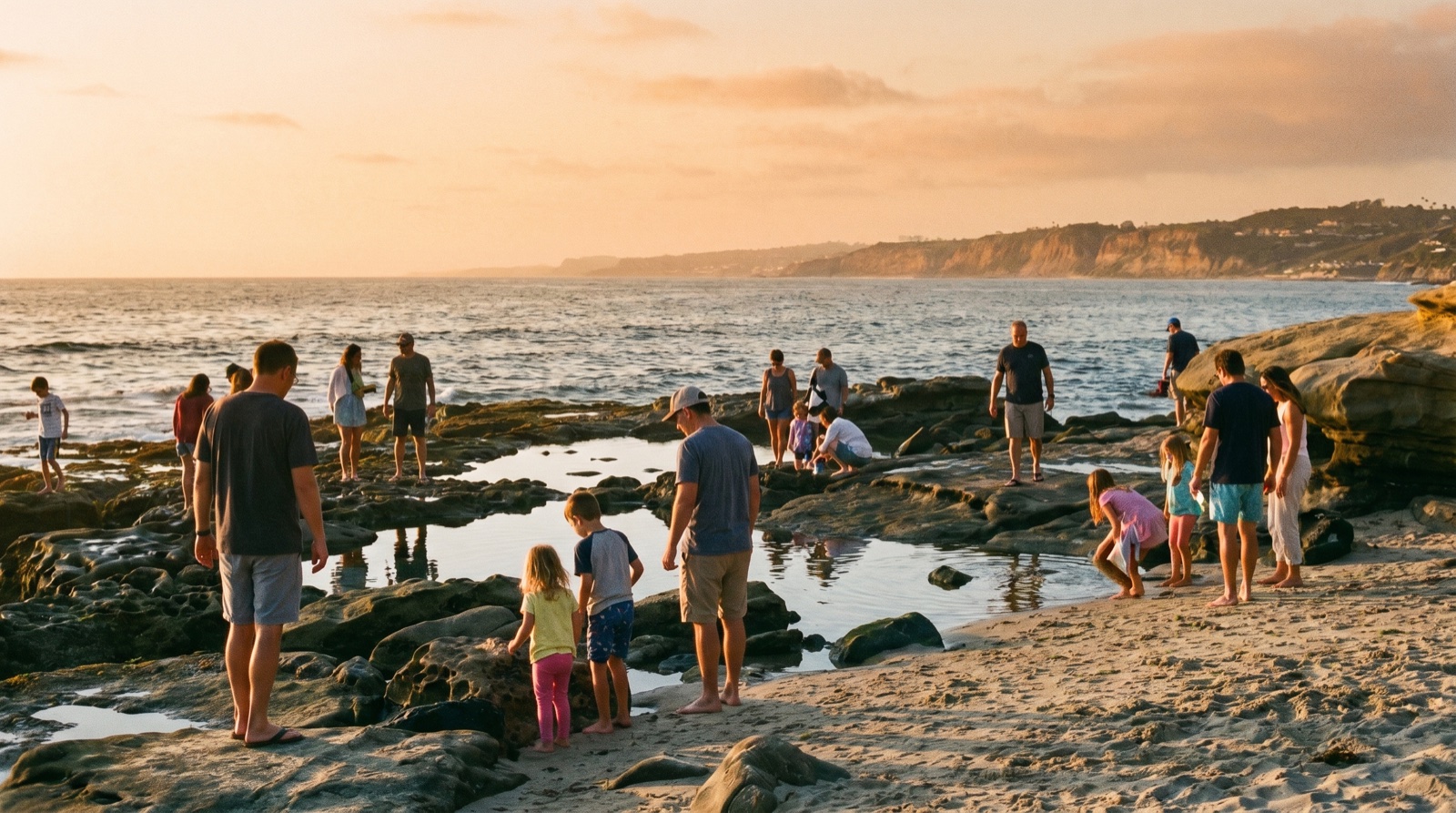 Editorial photograph of La Jolla Shores Tidepools in San Diego