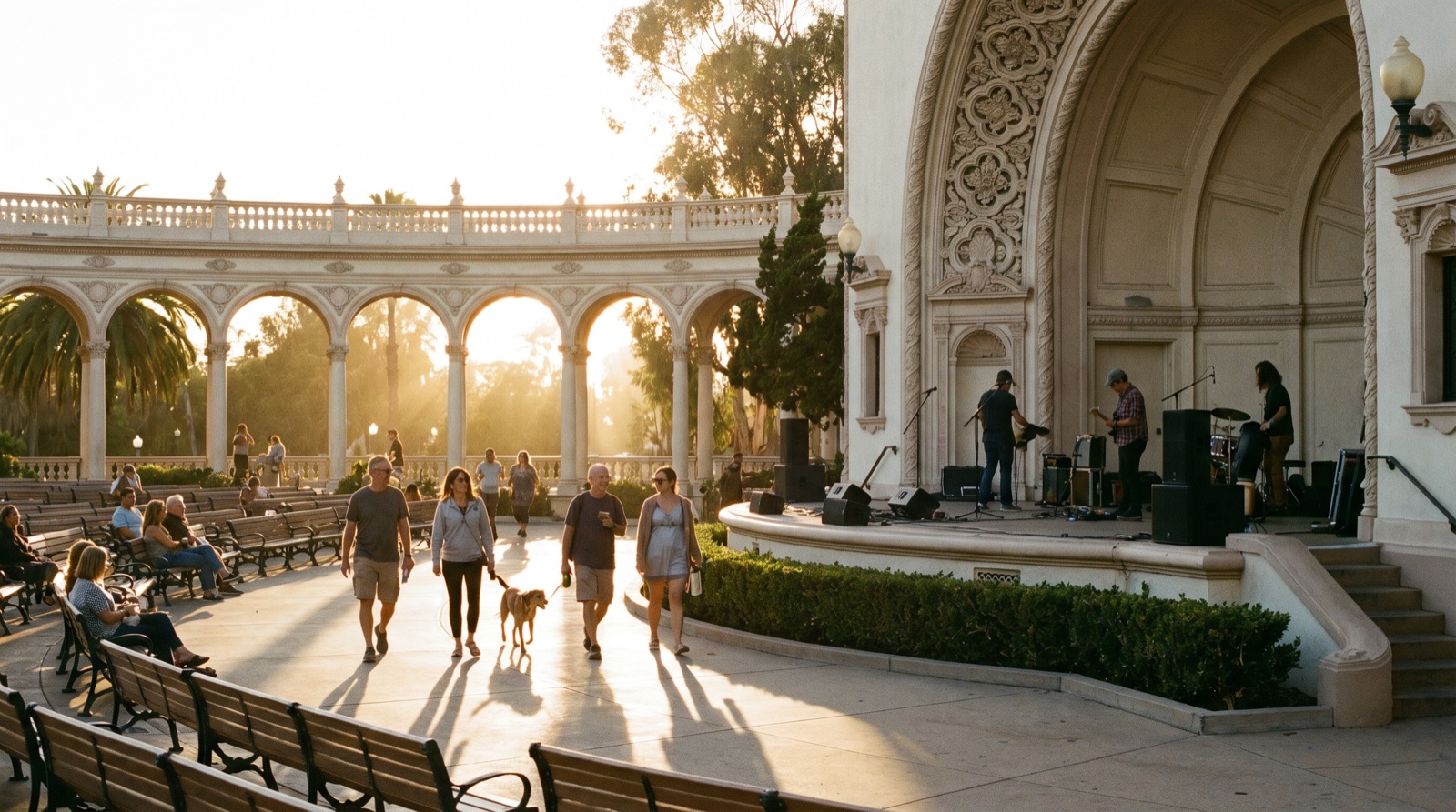 Editorial photograph of Spreckels Organ Pavilion in San Diego