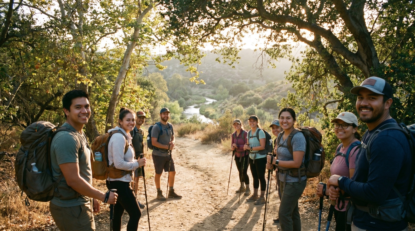 Editorial photograph of Hiking the Los Peñasquitos Canyon Preserve in San Diego