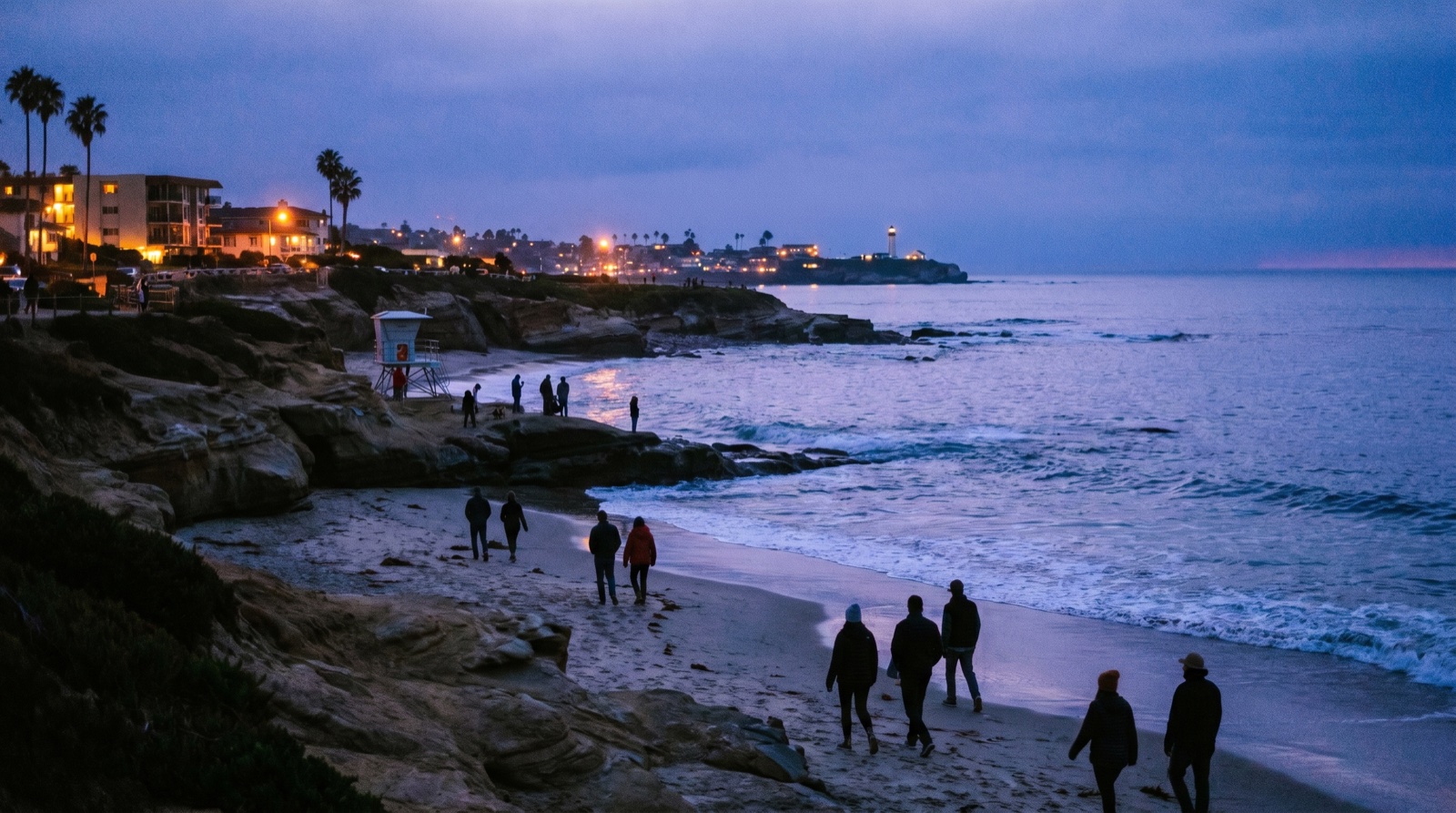 Editorial photograph of La Jolla Cove Area in San Diego