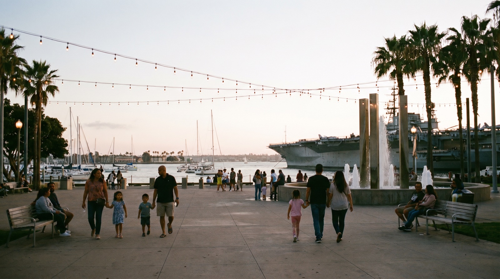 Editorial photograph of Waterfront Park and the Harbor in San Diego